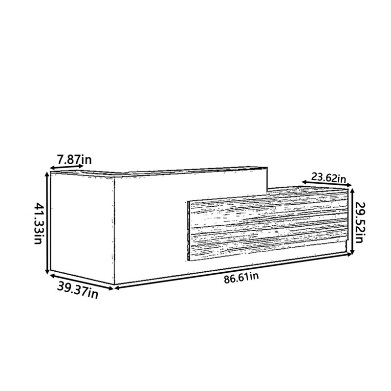 Latitude Run® Ryma 2 Person LShape Laminate Reception Desk with Filing